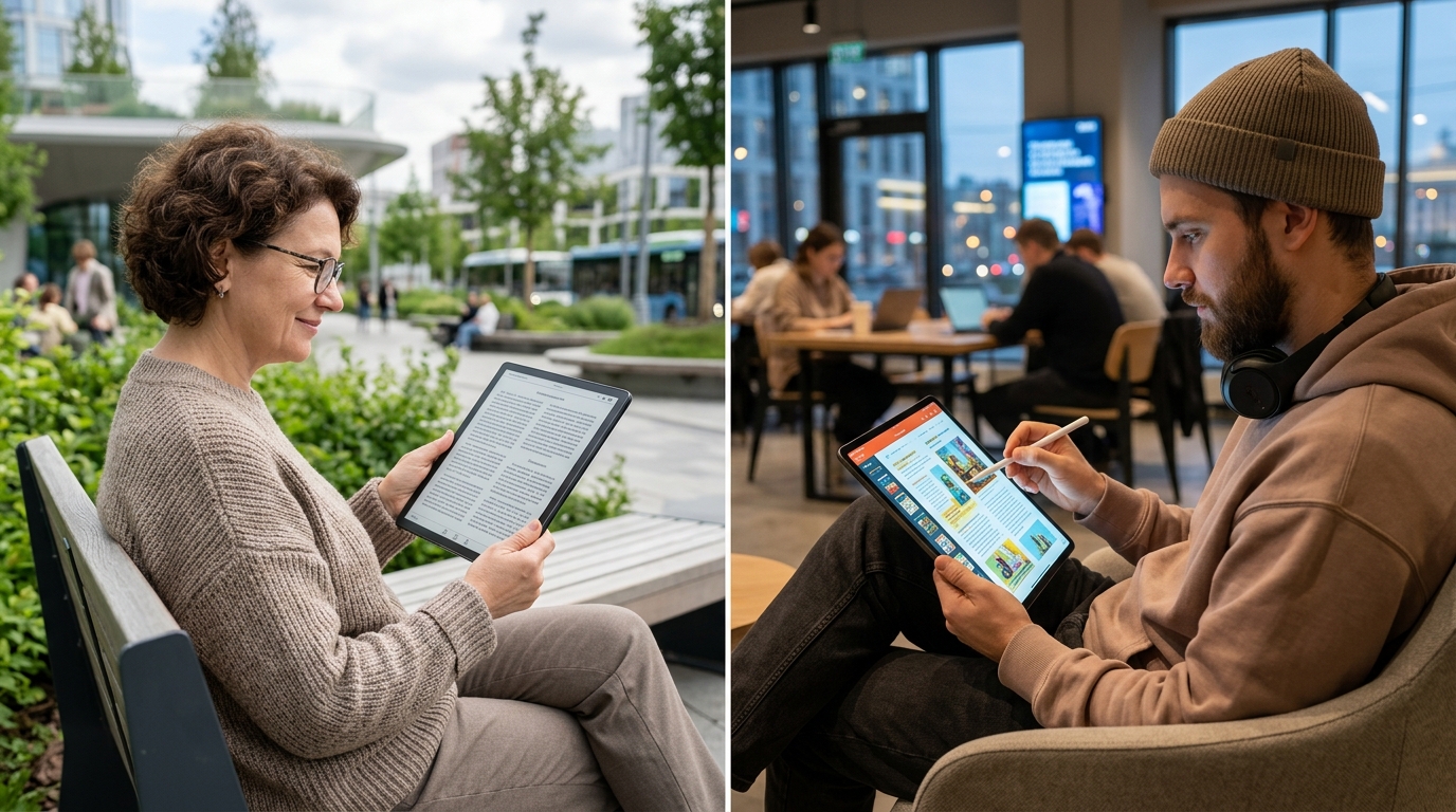 E-книги или планшеты: сравнение для чтения в 2026 году